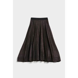 Sukně karl lagerfeld lurex knit pleated skirt černá l