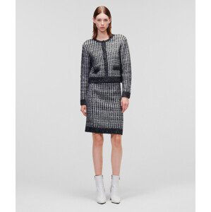 Sukně karl lagerfeld boucle knit skirt černá xl