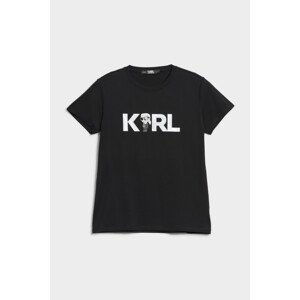 Tričko karl lagerfeld ikonik 2.0 karl logo t-shirt černá m