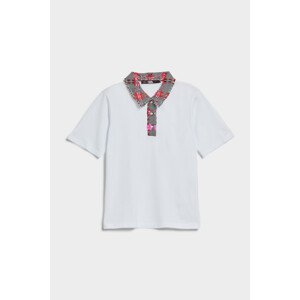 Tričko karl lagerfeld boucle polo t-shirt bílá xl