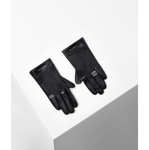 Rukavice karl lagerfeld k/rings leather full glove černá s