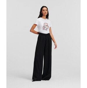 Kalhoty karl lagerfeld wide leg day pants black