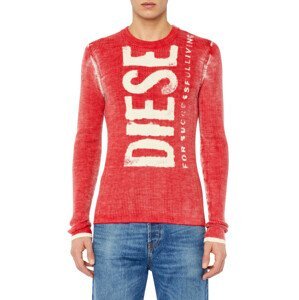 Svetr diesel k-atullus-round knitwear červená xs