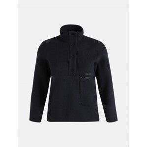 Mikina peak performance w fleece snap t-neck černá xs