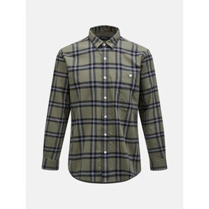 Košile peak performance m moment flannel shirt zelená l