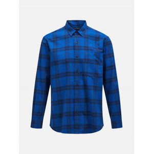 Košile peak performance m moment flannel shirt modrá l