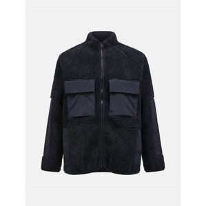 Mikina peak performance m heavy pile relaxed jacket černá m