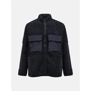 Mikina peak performance m heavy pile relaxed jacket černá l