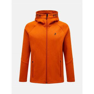 Mikina peak performance m rider zip hood oranžová s