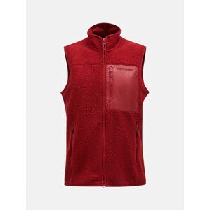 Vesta peak performance m pile vest červená s