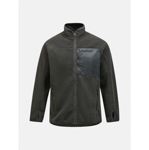 Mikina peak performance m pile zip jacket zelená m