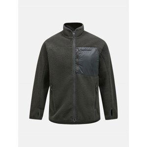 Mikina peak performance m pile zip jacket zelená xl