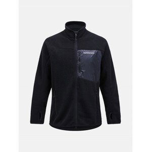 Mikina peak performance m pile zip jacket černá s