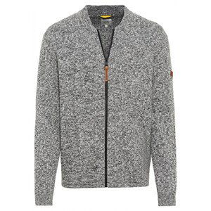 Svetr camel active knitted jacket šedá xxxl