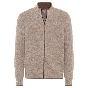 Svetr camel active knitted jacket hnědá xxxl