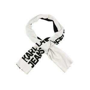 Šála karl lagerfeld jeans knitted logo scarf bílá none