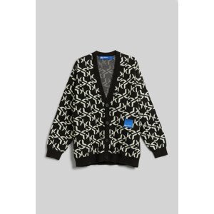 Kardigán karl lagerfeld jeans klj monogram jacquard cardigan černá m