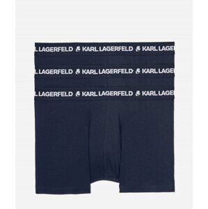 Spodní prádlo karl lagerfeld logo trunk set 3-pack modrá s