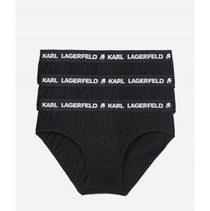Spodní prádlo karl lagerfeld logo briefs set 3-pack černá s