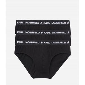 Spodní prádlo karl lagerfeld logo briefs set 3-pack černá xl