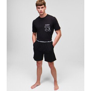 Pyžamo - set karl lagerfeld ikonik 2.0 pkt short pj set černá s