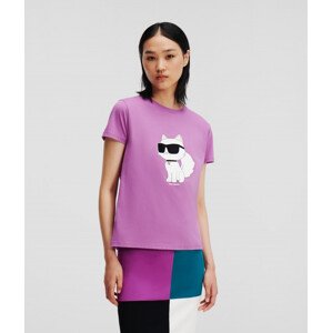 Tričko karl lagerfeld ikonik 2.0 choupette t-shirt fialová m