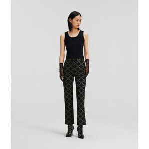 Kalhoty karl lagerfeld jacquard punto pants černá 46