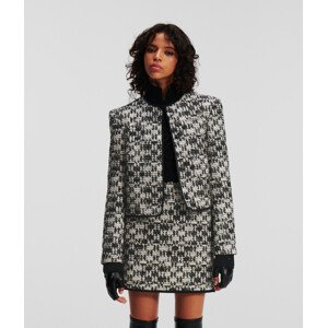 Bunda karl lagerfeld check boucle jacket černá 38