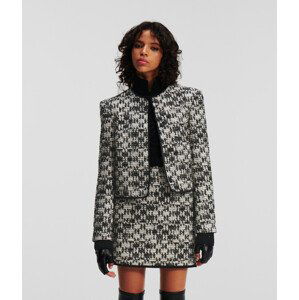 Bunda karl lagerfeld check boucle jacket černá 44