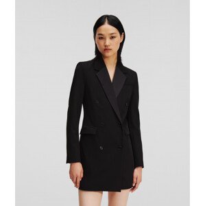 Blejzr karl lagerfeld longline tailored blazer černá 38