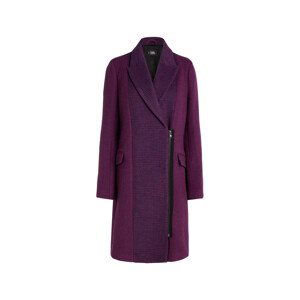 Kabát karl lagerfeld contrast panel zip coat fialová 42