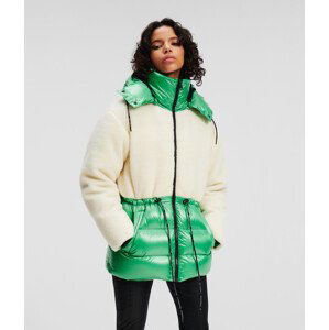 Bunda karl lagerfeld shearling mix down jacket zelená s