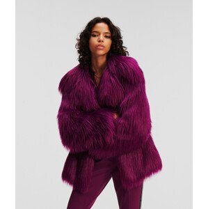 Bunda karl lagerfeld hun's pick faux fur jacket fialová l