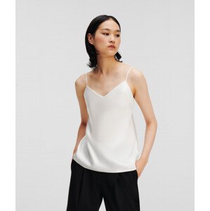 Halenka karl lagerfeld silky camisole bílá m