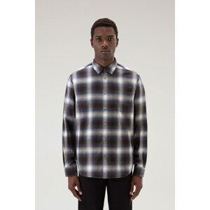 Košile woolrich light flannel shirt šedá m