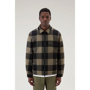 Bunda woolrich sherpa timber check overshirt zelená xxl