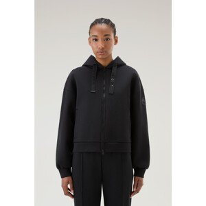 Mikina woolrich bonded fleece hoodie černá xs