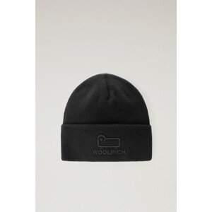 Čepice woolrich unisex cotton wool beanie černá m