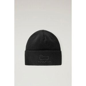 Čepice woolrich unisex cotton wool beanie černá l