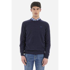 Svetr la martina man crew neck tricot cashmere modrá l