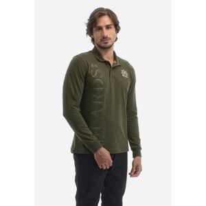 Polokošile la martina man polo l/s piquet stretch zelená xl