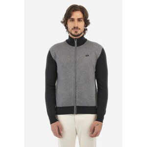 Svetr la martina man full zip tricot cotton woo šedá l