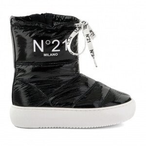 Sněhule no21 padded and quilted nylon boots with logo print černá 33