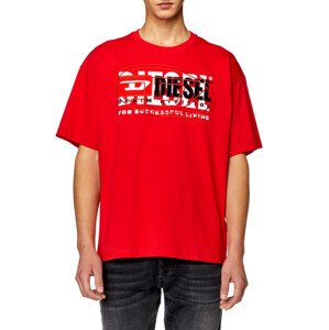 Tričko diesel t-boxt t-shirt racing red