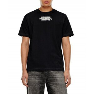 Tričko diesel t-just-slits-n6 t-shirt černá s