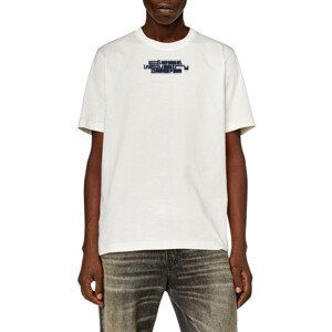 Tričko diesel t-just-slits-n6 t-shirt bílá xxl