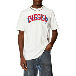 Tričko diesel t-just-n10 t-shirt bílá s
