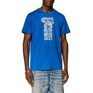 Tričko diesel t-diegor-k68 t-shirt modrá s