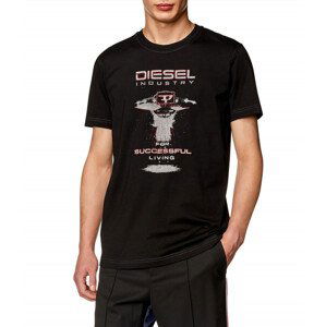 Tričko diesel t-diegor-k69 t-shirt černá xxl