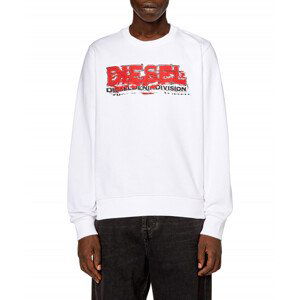 Mikina diesel s-ginn-k40 sweat-shirt bílá s